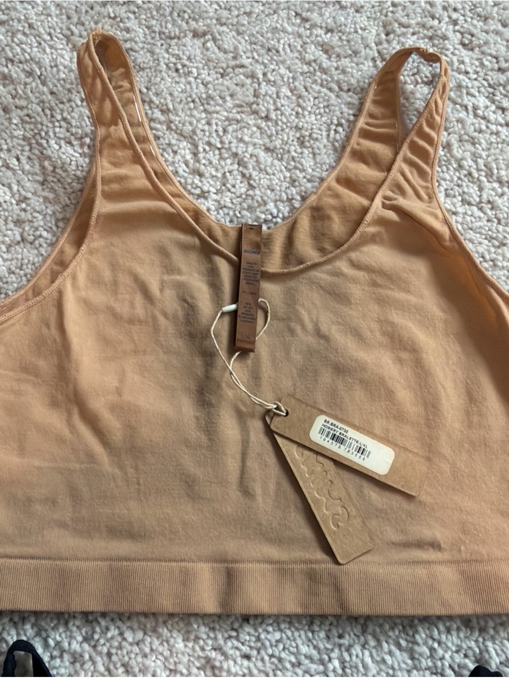 Skims Hosiery Bralette NWT Lot of 2 Sz L / XL Tan & Black - Picture 4 of 7